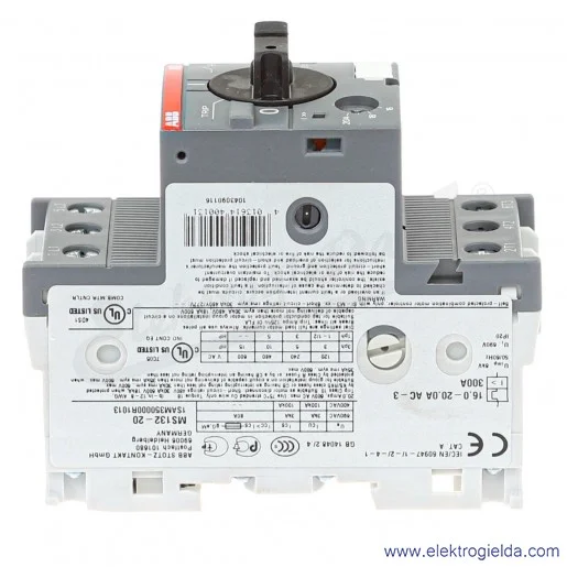 Wyłącznik silnikowy MS132-20 Termomagnetyczny 16-20A 3P 7.5kW Wyłącznik silnikowy MS132-20 Termomagnetyczny 16-20A 3P 7.5kW