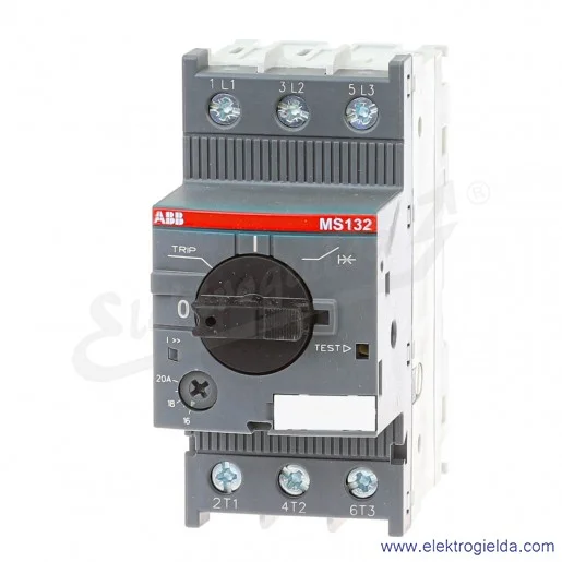 Wyłącznik silnikowy MS132-20 Termomagnetyczny 16-20A 3P 7.5kW Wyłącznik silnikowy MS132-20 Termomagnetyczny 16-20A 3P 7.5kW