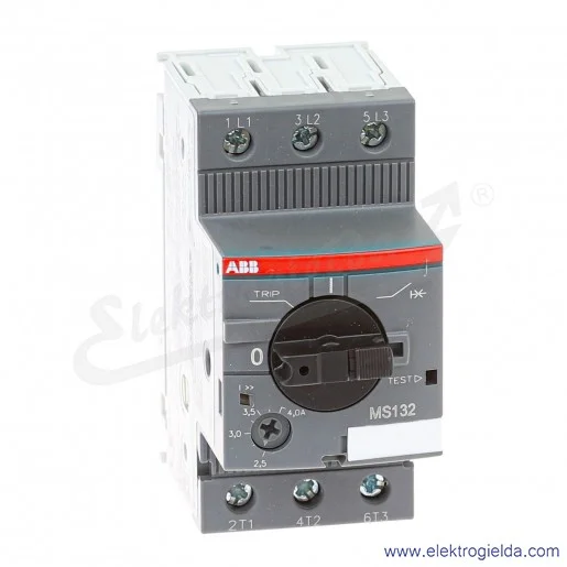 Wyłącznik silnikowy MS132-4.0 Termomagnetyczny 2.5-4.0A 3P 1.5kW Wyłącznik silnikowy MS132-4.0 Termomagnetyczny 2.5-4.0A 3P 1.5kW