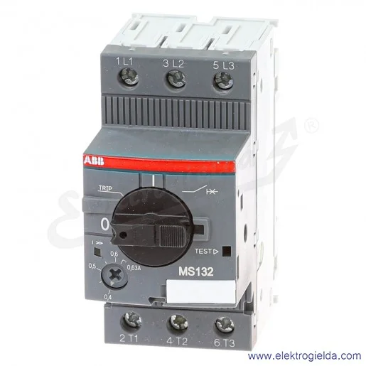 Wyłącznik silnikowy MS132-0.63 Termomagnetyczny 0.4-0.63A 3P 0.18kW Wyłącznik silnikowy MS132-0.63 Termomagnetyczny 0.4-0.63A 3P 0.18kW