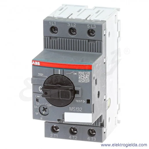 Wyłącznik silnikowy MS132-2.5 Termomagnetyczny 1.6-2.5A 3P 0.75kW Wyłącznik silnikowy MS132-2.5 Termomagnetyczny 1.6-2.5A 3P 0.75kW