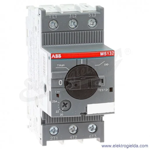 Wyłącznik silnikowy MS132-25 Termomagnetyczny 20-25A 3P 11kW Wyłącznik silnikowy MS132-25 Termomagnetyczny 20-25A 3P 11kW