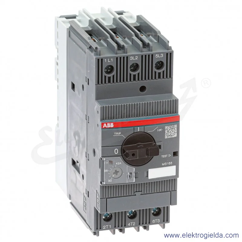 Wyłącznik silnikowy MS165-42 Termomagnetyczny 30-42A 3P 22kW Wyłącznik silnikowy MS165-42 Termomagnetyczny 30-42A 3P 22kW
