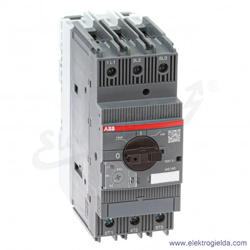 Wyłącznik silnikowy MS165-54 Termomagnetyczny 40-54A 3P 22kW Wyłącznik silnikowy MS165-54 Termomagnetyczny 40-54A 3P 22kW