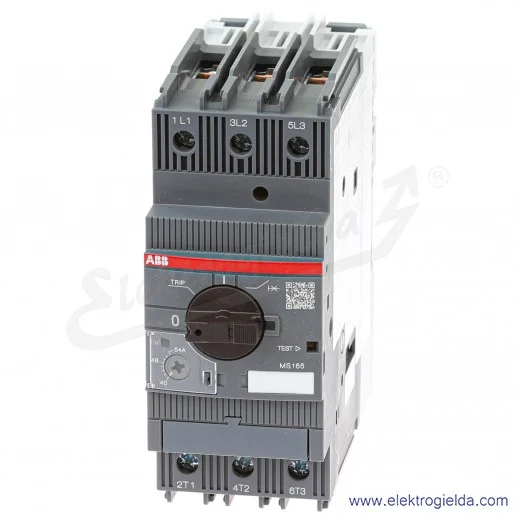 Wyłącznik silnikowy MS165-54 Termomagnetyczny 40-54A 3P 22kW Wyłącznik silnikowy MS165-54 Termomagnetyczny 40-54A 3P 22kW