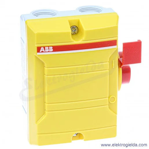 Rozłącznik bezpieczeństwa 2CMA142423R1000, BWS316YTPN, 16A, 3P, 7.5kW, w obudowie, IP65, żółty z czerwoną dźwignią Rozłącznik bezpieczeństwa 2CMA142423R1000, BWS316YTPN, 16A, 3P, 7.5kW, w obudowie, IP65, żółty z czerwoną dźwignią