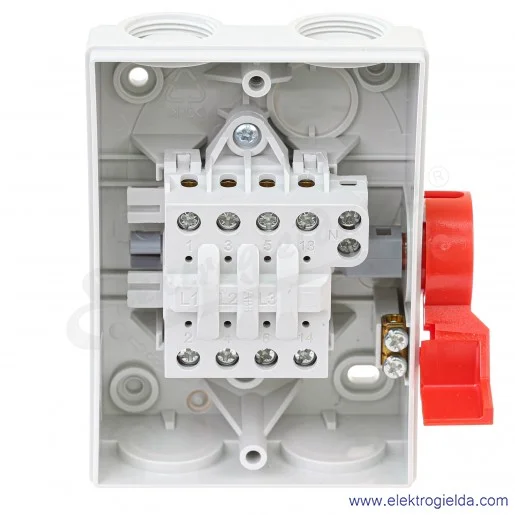 Rozłącznik bezpieczeństwa 2CMA142423R1000, BWS316YTPN, 16A, 3P, 7.5kW, w obudowie, IP65, żółty z czerwoną dźwignią Rozłącznik bezpieczeństwa 2CMA142423R1000, BWS316YTPN, 16A, 3P, 7.5kW, w obudowie, IP65, żółty z czerwoną dźwignią
