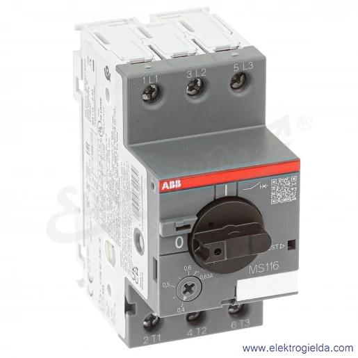Wyłącznik silnikowy MS116-0.63 Termomagnetyczny 0.4-0.63A 3P 0.18kW Wyłącznik silnikowy MS116-0.63 Termomagnetyczny 0.4-0.63A 3P 0.18kW