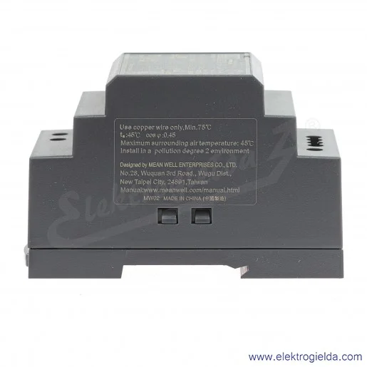 Zasilacz HDR-60-24 zasilanie 85-264VAC lub 120-370VDC, wyjście 24V 2.5A 60W Zasilacz HDR-60-24 zasilanie 85-264VAC lub 120-370VDC, wyjście 24V 2.5A 60W