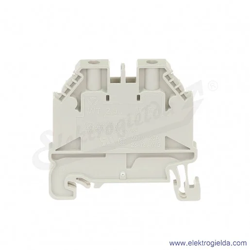 Złączka przelotowa 58.503.0055.0, WT 2,5 jednotorowa, szara, szerokość 5mm, montaż TS-35 Złączka przelotowa 58.503.0055.0, WT 2,5 jednotorowa, szara, szerokość 5mm, montaż TS-35