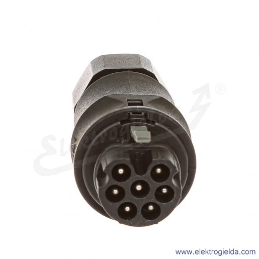 Wtyczka 96.072.4053.1, RST 20i7, 7P, 20A, czarna, montaż panelowy Wtyczka 96.072.4053.1, RST 20i7, 7P, 20A, czarna, montaż panelowy