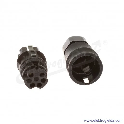 Wtyczka 96.072.4053.1, RST 20i7, 7P, 20A, czarna, montaż panelowy Wtyczka 96.072.4053.1, RST 20i7, 7P, 20A, czarna, montaż panelowy