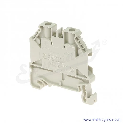 Złączka przelotowa WT 4, jednotorowa, szara, szerokość 6mm, montaż TS-35 Złączka przelotowa WT 4, jednotorowa, szara, szerokość 6mm, montaż TS-35