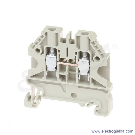 Złączka przelotowa WT 4, jednotorowa, szara, szerokość 6mm, montaż TS-35 Złączka przelotowa WT 4, jednotorowa, szara, szerokość 6mm, montaż TS-35