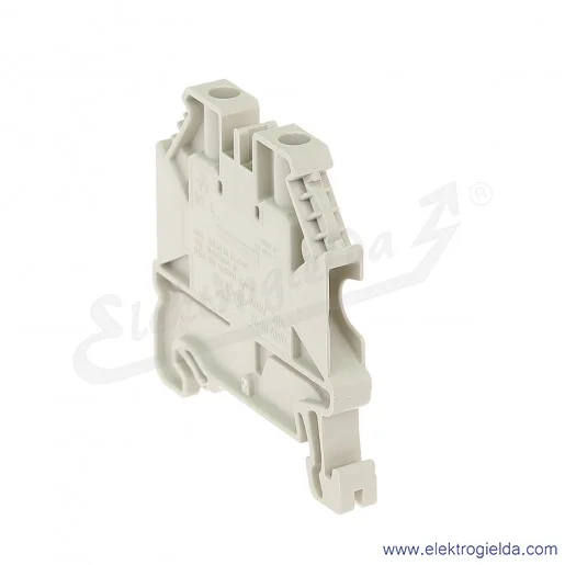 Złączka przelotowa WT 4, jednotorowa, szara, szerokość 6mm, montaż TS-35 Złączka przelotowa WT 4, jednotorowa, szara, szerokość 6mm, montaż TS-35