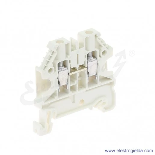 Złączka przelotowa 58.504.0055.2, WT 4, jednotorowa, biała, montaż TS-35 Złączka przelotowa 58.504.0055.2, WT 4, jednotorowa, biała, montaż TS-35