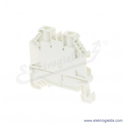 Złączka przelotowa 58.504.0055.2, WT 4, jednotorowa, biała, montaż TS-35 Złączka przelotowa 58.504.0055.2, WT 4, jednotorowa, biała, montaż TS-35