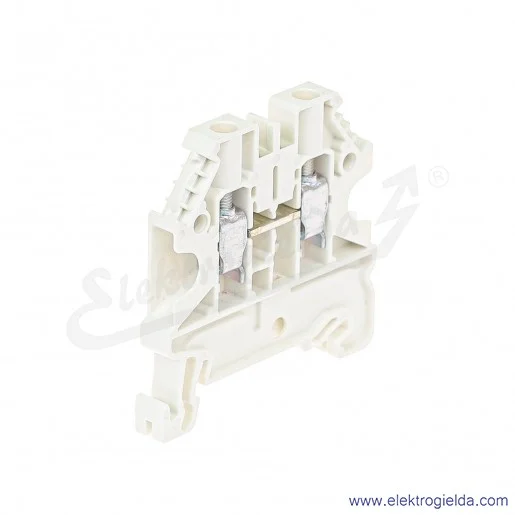 Złączka przelotowa 58.504.0055.2, WT 4, jednotorowa, biała, montaż TS-35 Złączka przelotowa 58.504.0055.2, WT 4, jednotorowa, biała, montaż TS-35