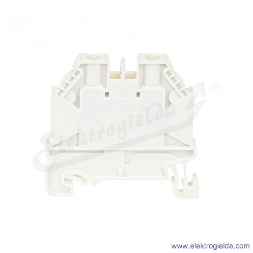 Złączka przelotowa 58.504.0055.2, WT 4, jednotorowa, biała, montaż TS-35 Złączka przelotowa 58.504.0055.2, WT 4, jednotorowa, biała, montaż TS-35