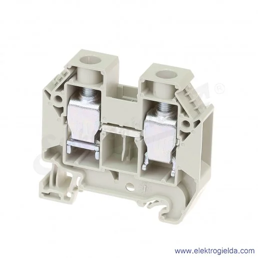 Złączka przelotowa WT 16, 16mm2, szara, szerokość 12mm, montaż TS-35 Złączka przelotowa WT 16, 16mm2, szara, szerokość 12mm, montaż TS-35