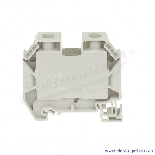 Złączka przelotowa WT 16, 16mm2, szara, szerokość 12mm, montaż TS-35 Złączka przelotowa WT 16, 16mm2, szara, szerokość 12mm, montaż TS-35