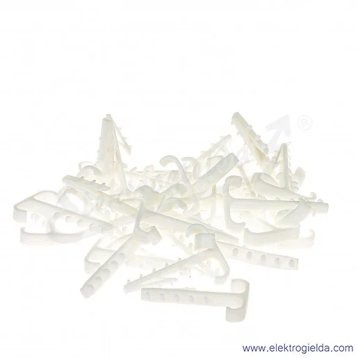 Uchwyt kablowy płaski 89139306, 1 UWT(USMP-2bis), wbijany podwójny, dla przewodów YDYP 2x2,5mm lub 3x1mm Uchwyt kablowy płaski 89139306, 1 UWT(USMP-2bis), wbijany podwójny, dla przewodów YDYP 2x2,5mm lub 3x1mm