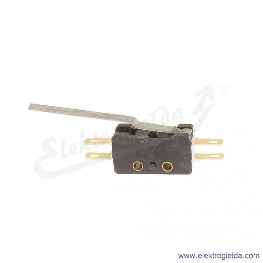 Łącznik krańcowy miniaturowy 83-132 54AR 35.75 z dźwignią 35,75mm 1Z+1R złocony Łącznik krańcowy miniaturowy 83-132 54AR 35.75 z dźwignią 35,75mm 1Z+1R złocony