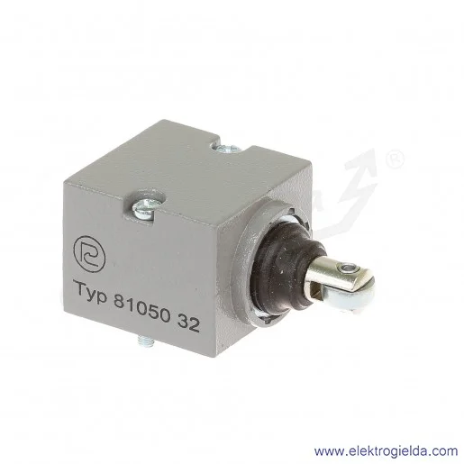 Głowica łącznika krańcowego 81 050-3.2 metalowa z popychaczem bocznym i rolką poziomą Głowica łącznika krańcowego 81 050-3.2 metalowa z popychaczem bocznym i rolką poziomą