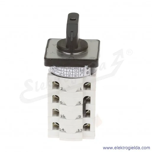 Łącznik krzywkowy pulpitowy S16JD9551 A6 16A 0-Y-D 3P IP40 Łącznik krzywkowy pulpitowy S16JD9551 A6 16A 0-Y-D 3P IP40