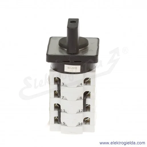 Łącznik krzywkowy pulpitowy S16JD9551 A6 16A 0-Y-D 3P IP40 Łącznik krzywkowy pulpitowy S16JD9551 A6 16A 0-Y-D 3P IP40