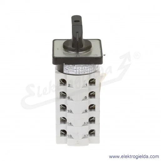 Łącznik krzywkowy pulpitowy S10JD2205 A4 10A 0-1-2 5P IP40 Łącznik krzywkowy pulpitowy S10JD2205 A4 10A 0-1-2 5P IP40