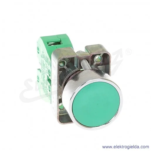 Przycisk kompletny A87-0015, N-527/Kz-X, zielony, 1 zwierny Przycisk kompletny A87-0015, N-527/Kz-X, zielony, 1 zwierny