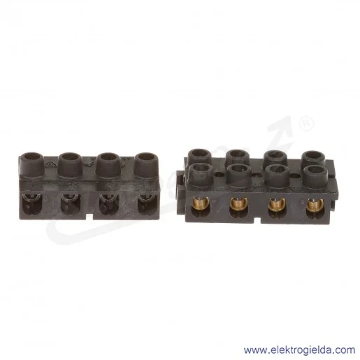 Złaczka z wtyczką i gniazdem 4-torowa czarna GP2.5+WP2.5 Komplet Złaczka z wtyczką i gniazdem 4-torowa czarna GP2.5+WP2.5 Komplet