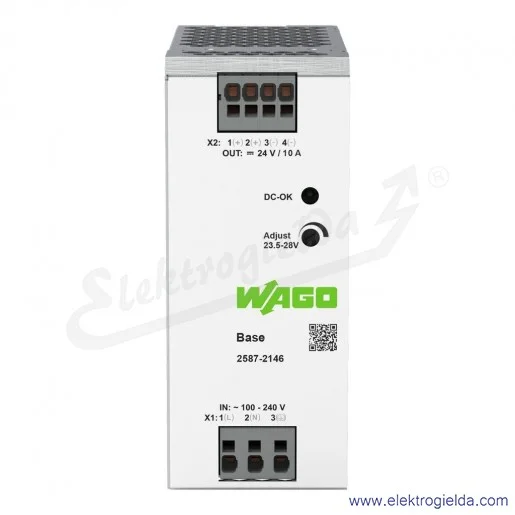 Zasilacz impulsowy jednofazowy 2587-2146 100…240V AC, wyjście 24V DC, 240W, 10A, optyczna sygnalizacja stanu (DC OK) Zasilacz impulsowy jednofazowy 2587-2146 100…240V AC, wyjście 24V DC, 240W, 10A, optyczna sygnalizacja stanu (DC OK)