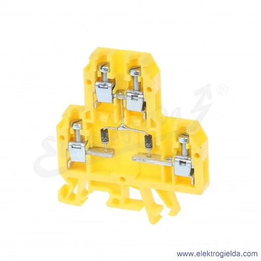 Złączka z układem A01-6901, ZUG-G/22-E7, 600V, jednotorowa, żółta, 4mm2 Złączka z układem A01-6901, ZUG-G/22-E7, 600V, jednotorowa, żółta, 4mm2