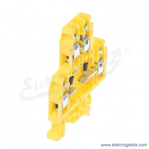 Złączka z układem A01-6901, ZUG-G/22-E7, 600V, jednotorowa, żółta, 4mm2 Złączka z układem A01-6901, ZUG-G/22-E7, 600V, jednotorowa, żółta, 4mm2