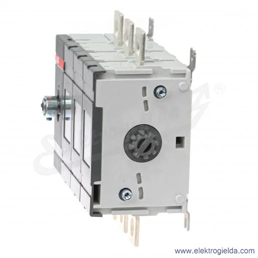 Rozłącznik izolacyjny OT250E03P 250A 3P napęd z przodu, z wałkiem i czarną rączką IP65, montaż na płycie montażowej Rozłącznik izolacyjny OT250E03P 250A 3P napęd z przodu, z wałkiem i czarną rączką IP65, montaż na płycie montażowej