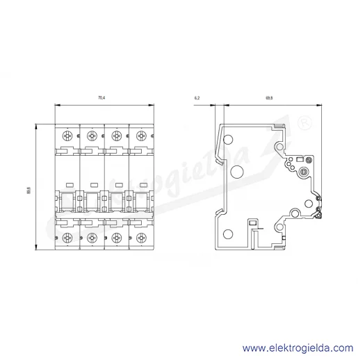 Rysunek wymiarowy Rysunek wymiarowy