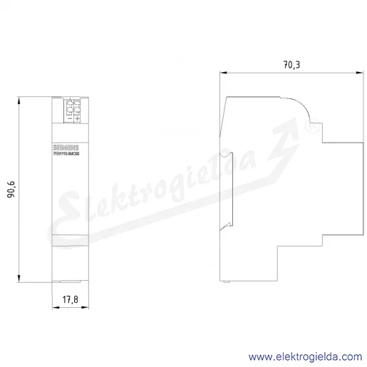 Rysunek wymiarowy Rysunek wymiarowy