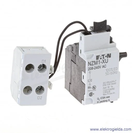 Wyzwalacz zanikowy 259442, NZM1-XU208-240 VAC, podnapięciowy Wyzwalacz zanikowy 259442, NZM1-XU208-240 VAC, podnapięciowy