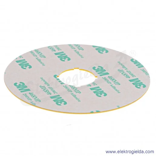 Tabliczka opisowa 216464, M22-XAK, żółta okrągła, bez nadruku fi 90mm Tabliczka opisowa 216464, M22-XAK, żółta okrągła, bez nadruku fi 90mm