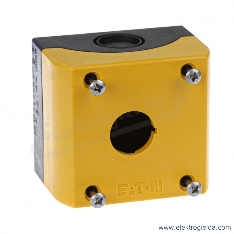 Kaseta pusta 216536, M22-IY1, 1 otworowa 22mm, żółta, IP67 Kaseta pusta 216536, M22-IY1, 1 otworowa 22mm, żółta, IP67