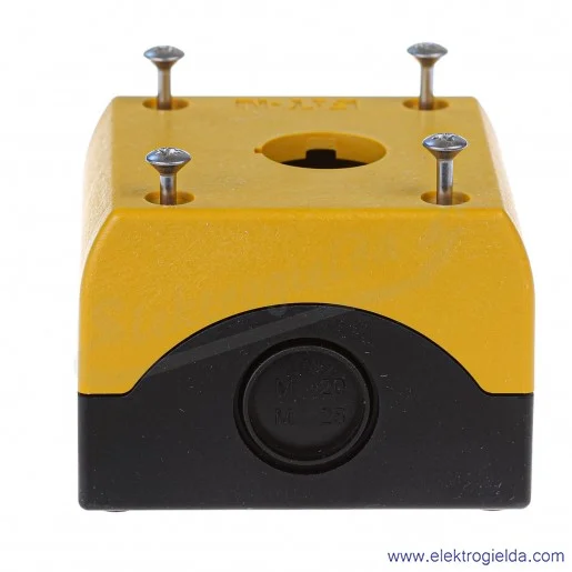 Kaseta pusta 216536, M22-IY1, 1 otworowa 22mm, żółta, IP67 Kaseta pusta 216536, M22-IY1, 1 otworowa 22mm, żółta, IP67