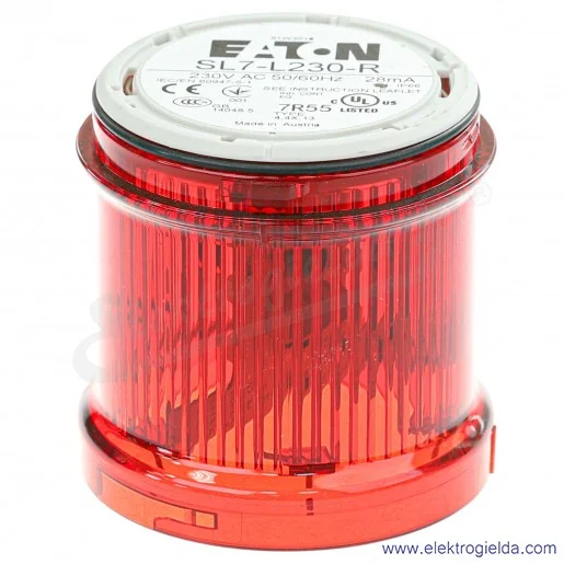 Kolumna sygnalizacyjna 171475, SL7-l L230-R czerwona, światło ciągłe LED 230VAC, IP66 Kolumna sygnalizacyjna 171475, SL7-l L230-R czerwona, światło ciągłe LED 230VAC, IP66