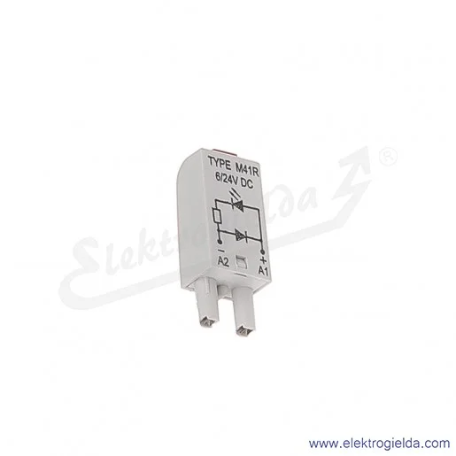 Moduł sygnalizacyjny LD M41R 6/24VDC A1+A2- Dioda LED + D czerwony Moduł sygnalizacyjny LD M41R 6/24VDC A1+A2- Dioda LED + D czerwony