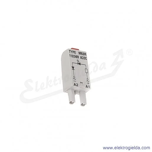 Moduł sygnalizacyjny L M63R 110/240V AC/DC Dioda LED czerwony Moduł sygnalizacyjny L M63R 110/240V AC/DC Dioda LED czerwony