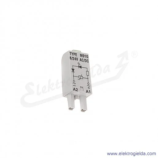 Moduł sygnalizacyjny LV M91G 6/24V AC/DC Dioda LED + warystor zielony Moduł sygnalizacyjny LV M91G 6/24V AC/DC Dioda LED + warystor zielony