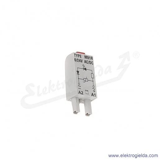 Moduł sygnalizacyjny LV M91R 6/24VAC/DC Dioda LED + warystor czerwony Moduł sygnalizacyjny LV M91R 6/24VAC/DC Dioda LED + warystor czerwony