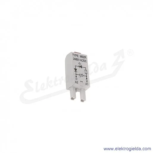Moduł sygnalizacyjny LV M92R 24/60V AC/DC Dioda LED + warystor czerwony Moduł sygnalizacyjny LV M92R 24/60V AC/DC Dioda LED + warystor czerwony