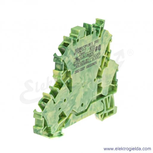 Złączka ochronna 2002-2207 2-piętrowa, 2.5mm, 2 przewodowa z mostkowaniem wewnętrznym Złączka ochronna 2002-2207 2-piętrowa, 2.5mm, 2 przewodowa z mostkowaniem wewnętrznym